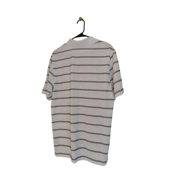 Champion Shirt Golf Performance Mens M White Black Stripes Collared Short Sleeve - Picture 4 of 5